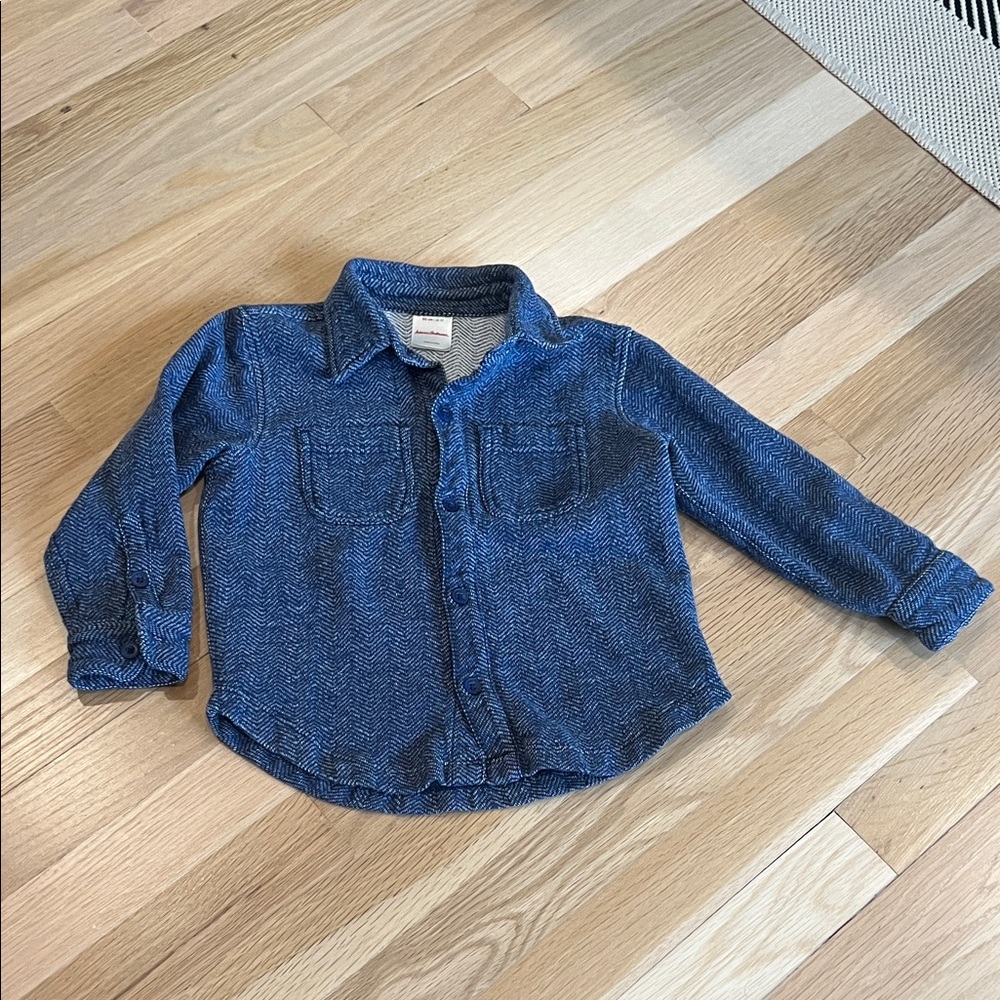 Hanna Andersson Herringbone Button-Up Shirt